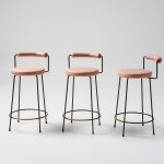 iva stools with play vinyl and medium bronze pc